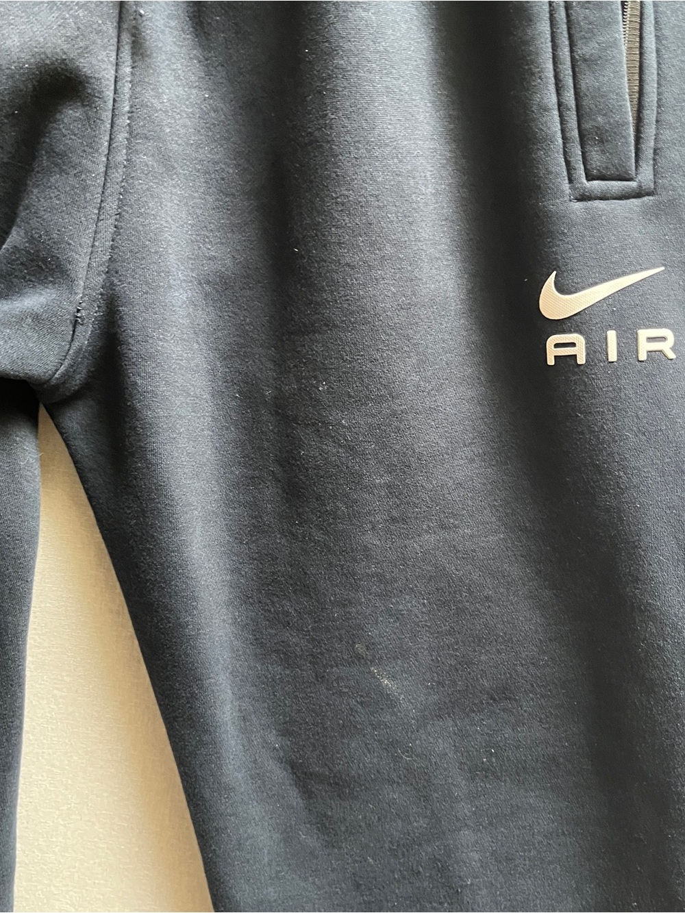 Nike Air Heavyweight Fleece Joggers Pants L - Block Letter Embroidered - Picture 6 of 12